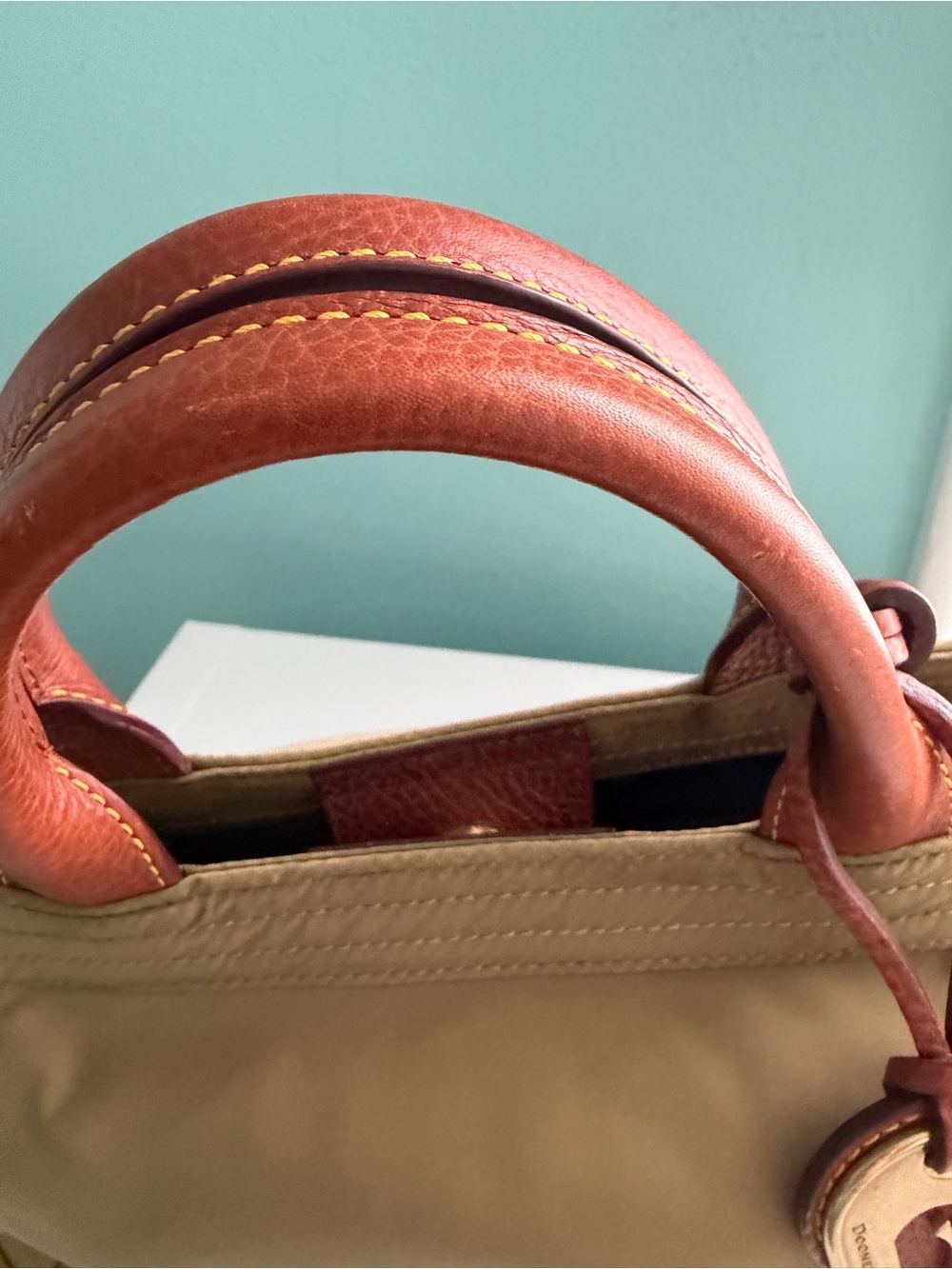 Dooney & Bourke Khaki Nylon Small Gwenny Tote - Picture 4 of 11